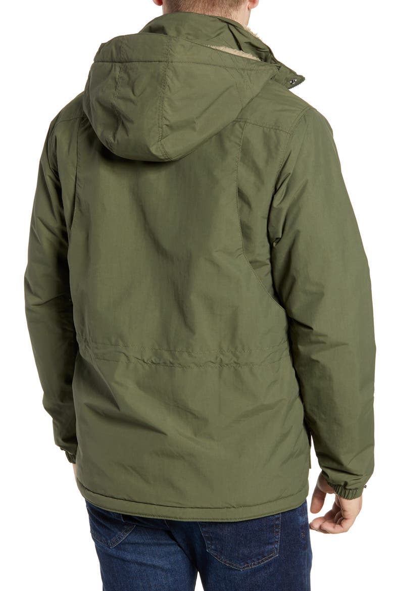 Isthmus Wind Resistant Water Repellent Hooded Parka, Alternate, color, INDUSTRIAL GREEN