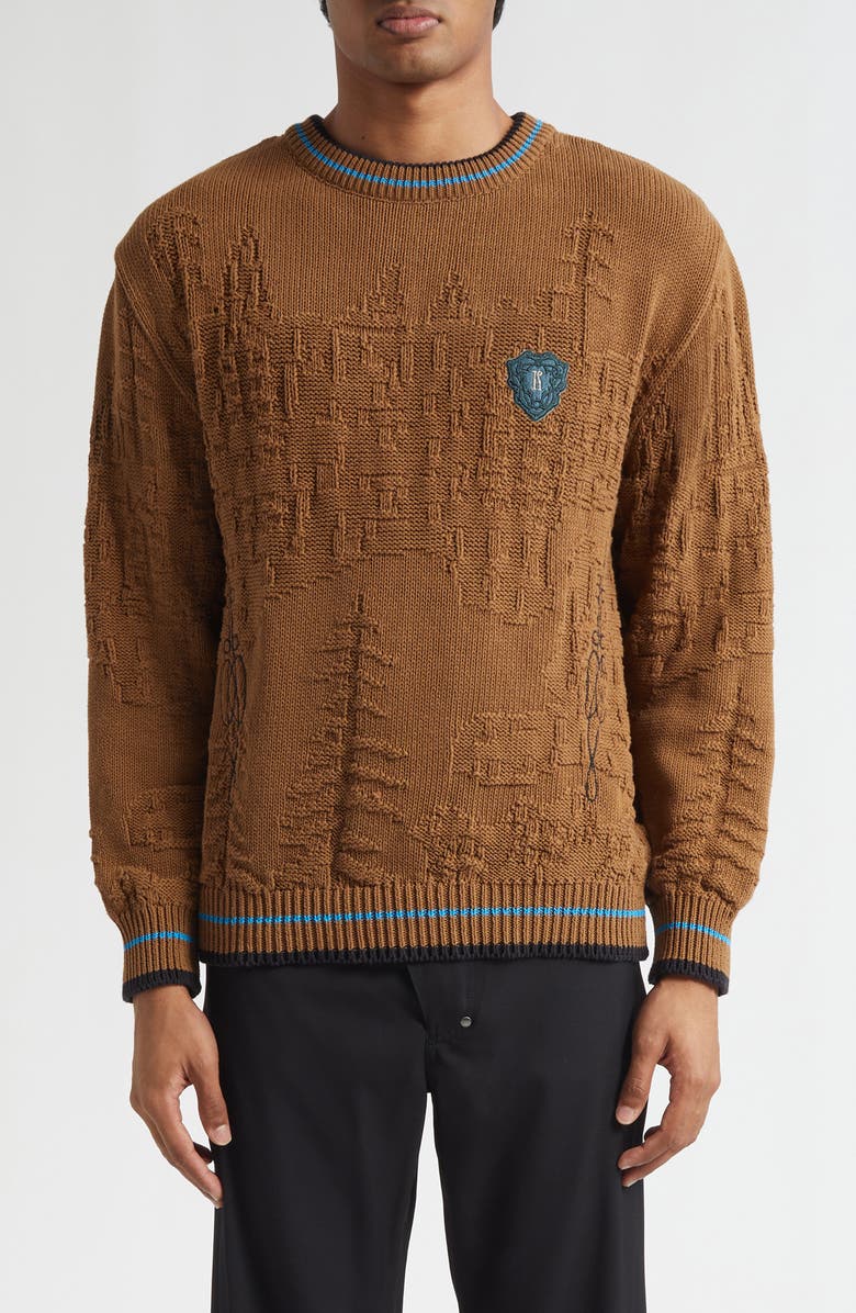 KIKO KOSTADINOV Fitz Sweater, Main, color, Russet Brown/ Black/ Cerulean