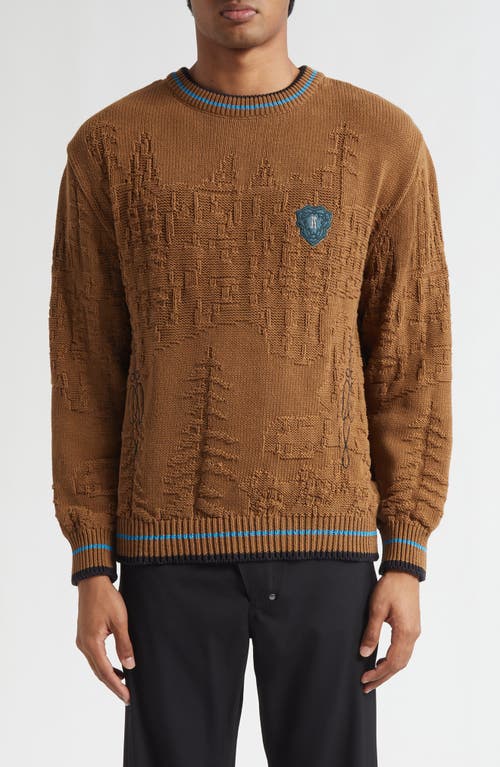KIKO KOSTADINOV Fitz Sweater in Russet Brown/Black/Cerulean  product