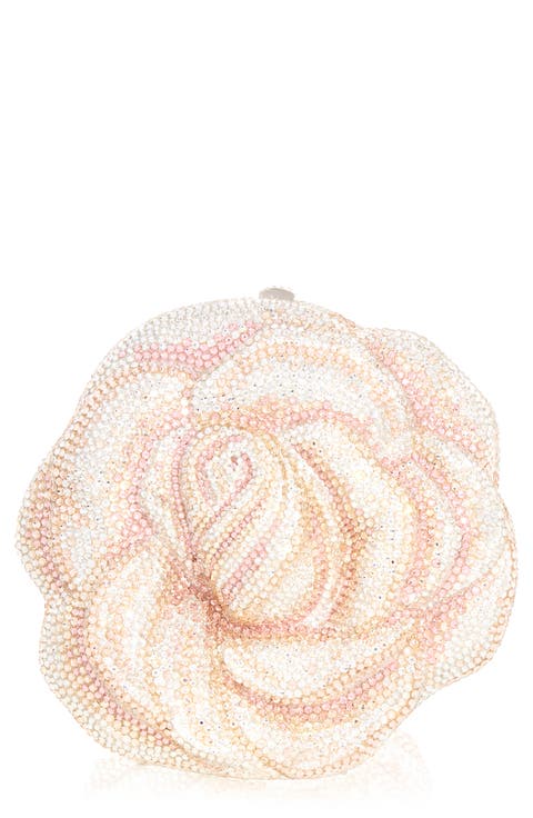 Rose Crystal Embellished Clutch
