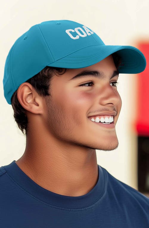 Dalix Coach Embroidered Sports Dad Cap In Teal