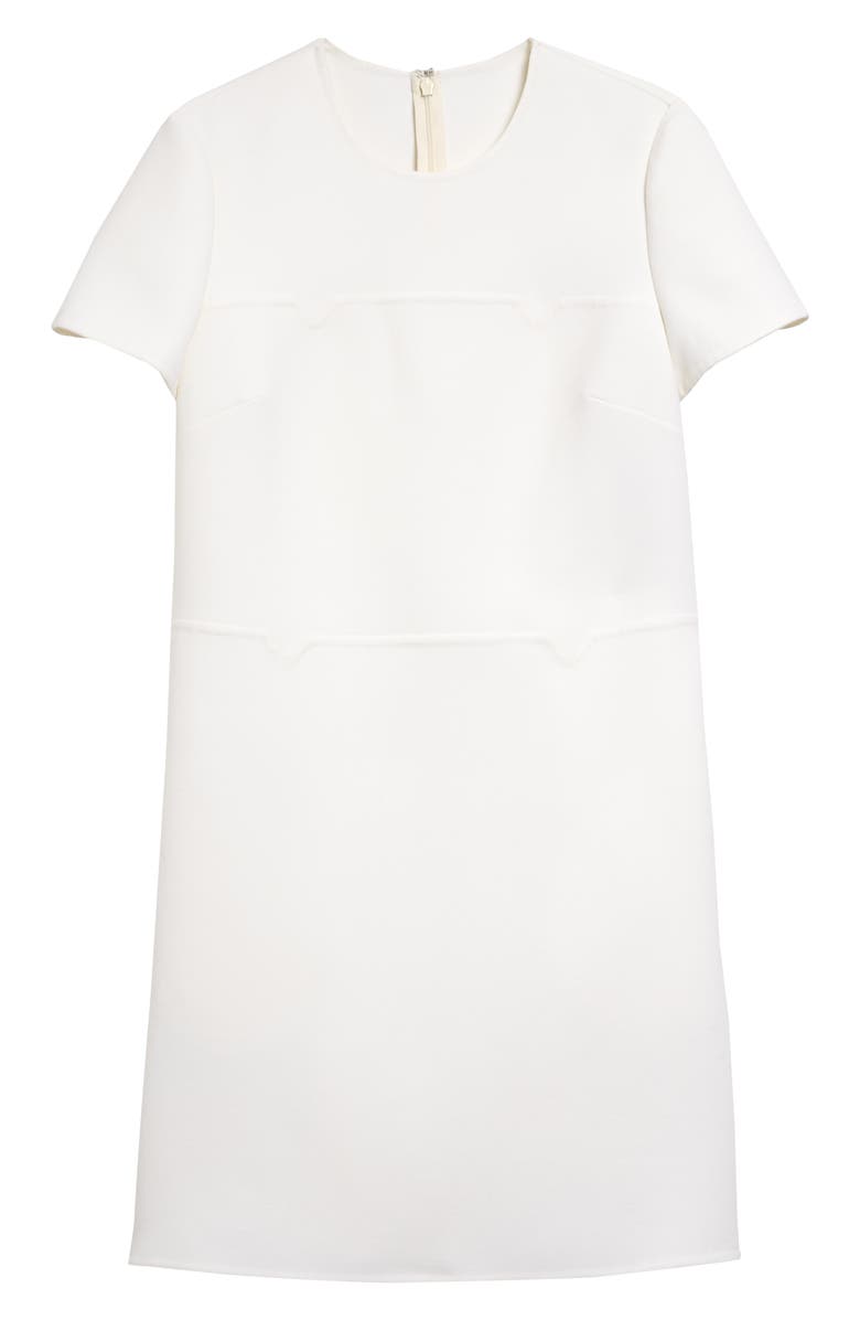 Valentino Tonal Logo Stripe Wool Shift Minidress, Alternate, color, 