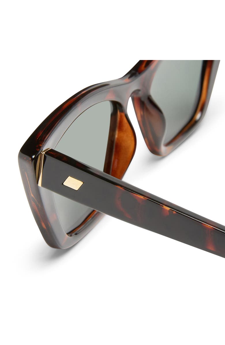 Le Specs Velodrome Cat Eye Sunglasses, Alternate, color, Dark Tort/ Khaki Mono Pol
