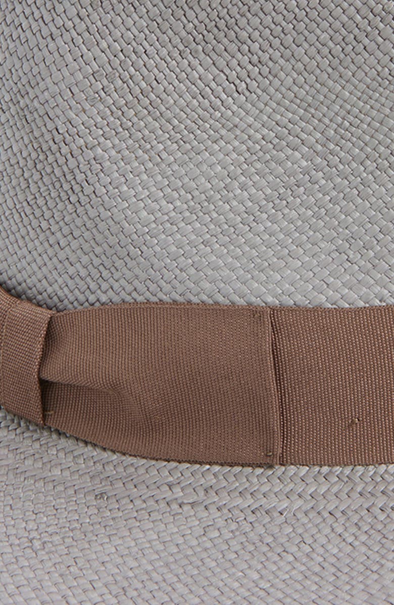 René Mantilla, New York Maison Straw Fedora, Alternate, color, Grey