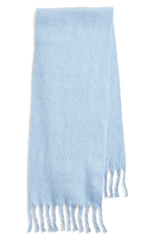 Treasure & Bond Cozy Sparkle Fringe Scarf In Blue