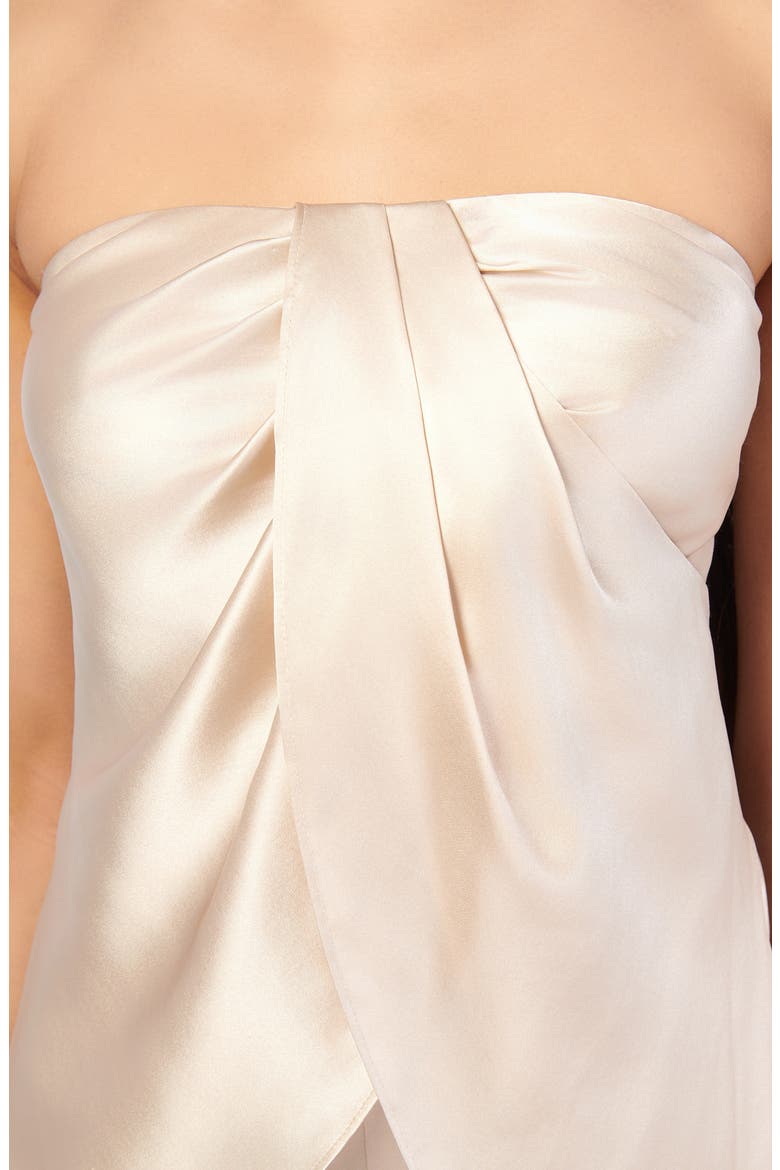 Bonita Strapless Silk Top, Alternate, color, OAT