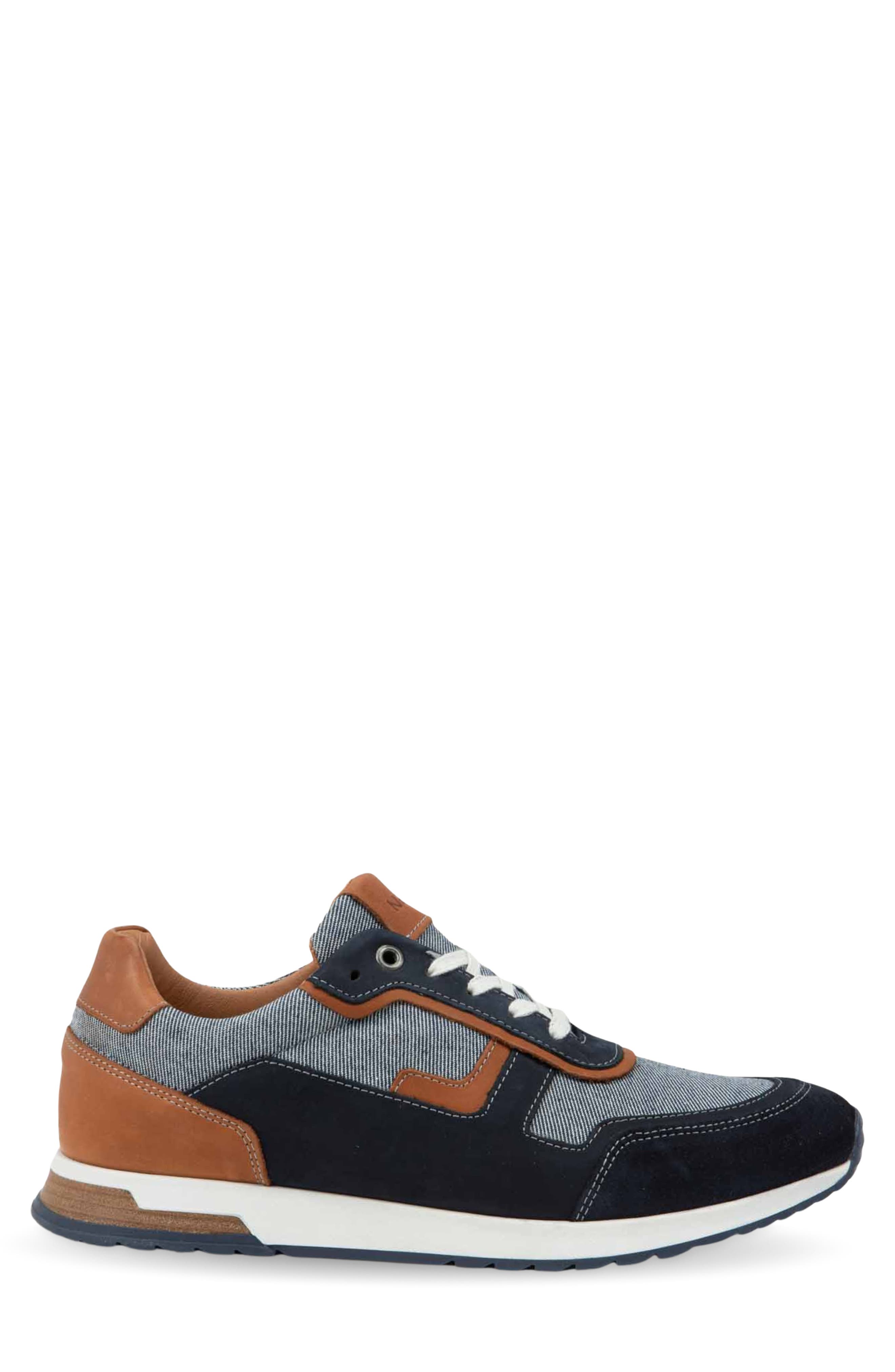 Boost Sneaker, Alternate, color, BLUE BROWN LEATHER COMBO