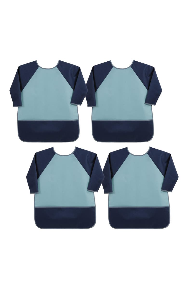 Kaplan Early Learning Company Preschool Long Sleeve Art Apron - Set of 4, Main, color, Blue