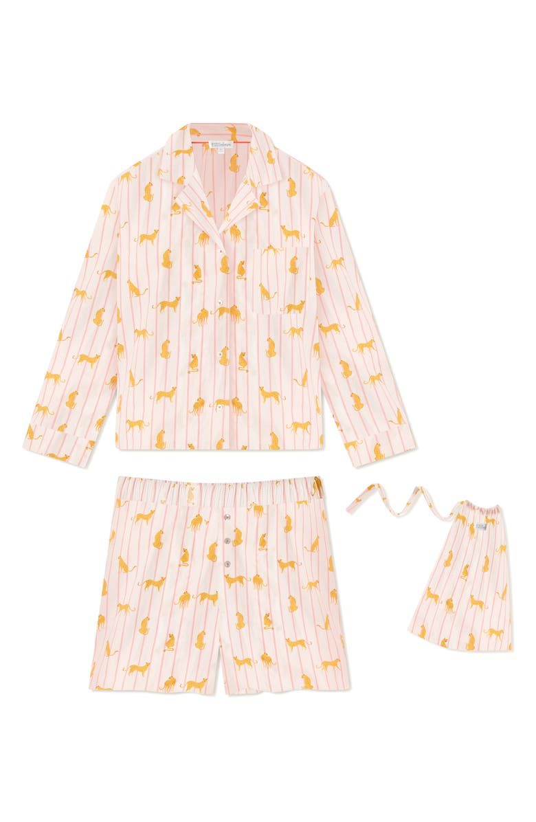 PJ Salvage After Party Short Pajamas, Alternate, color, Sunset Rose