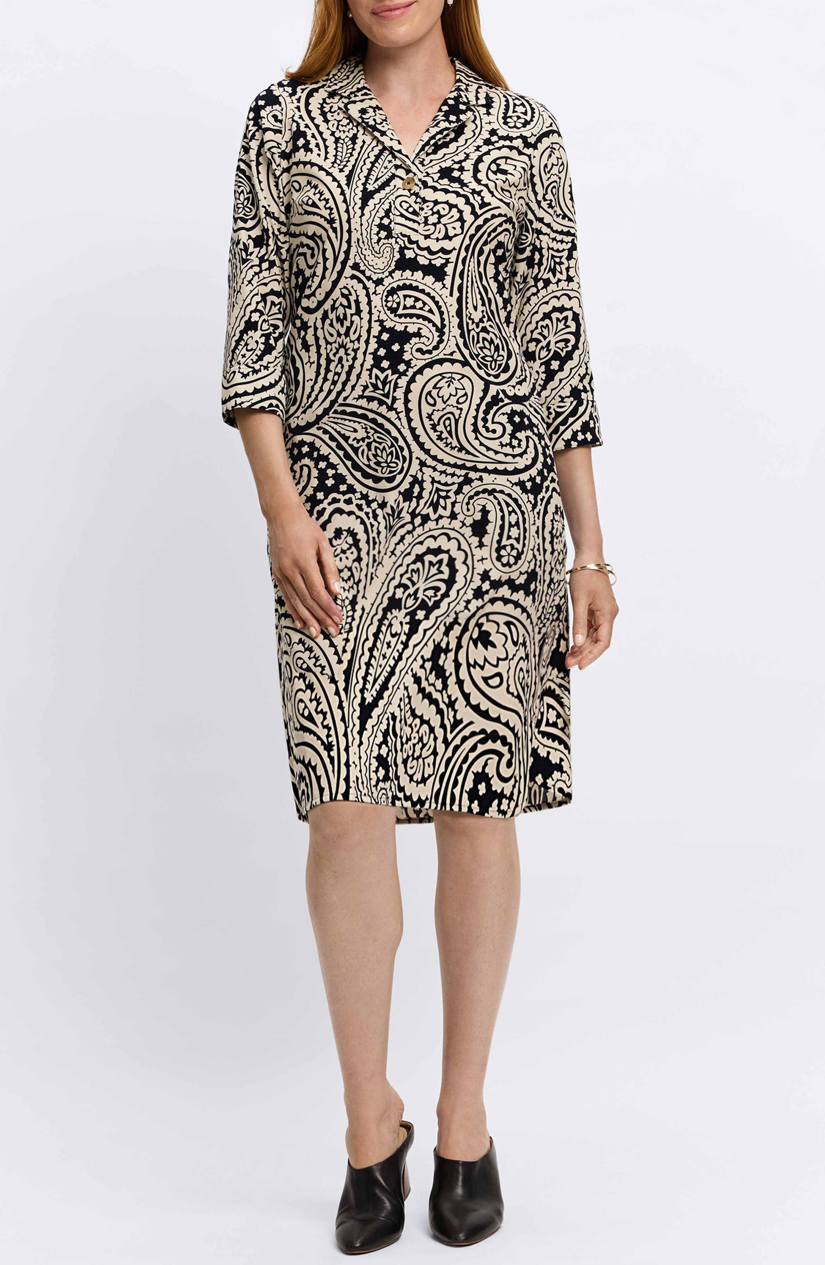 Foxcroft Sloane Paisley Shirtdress