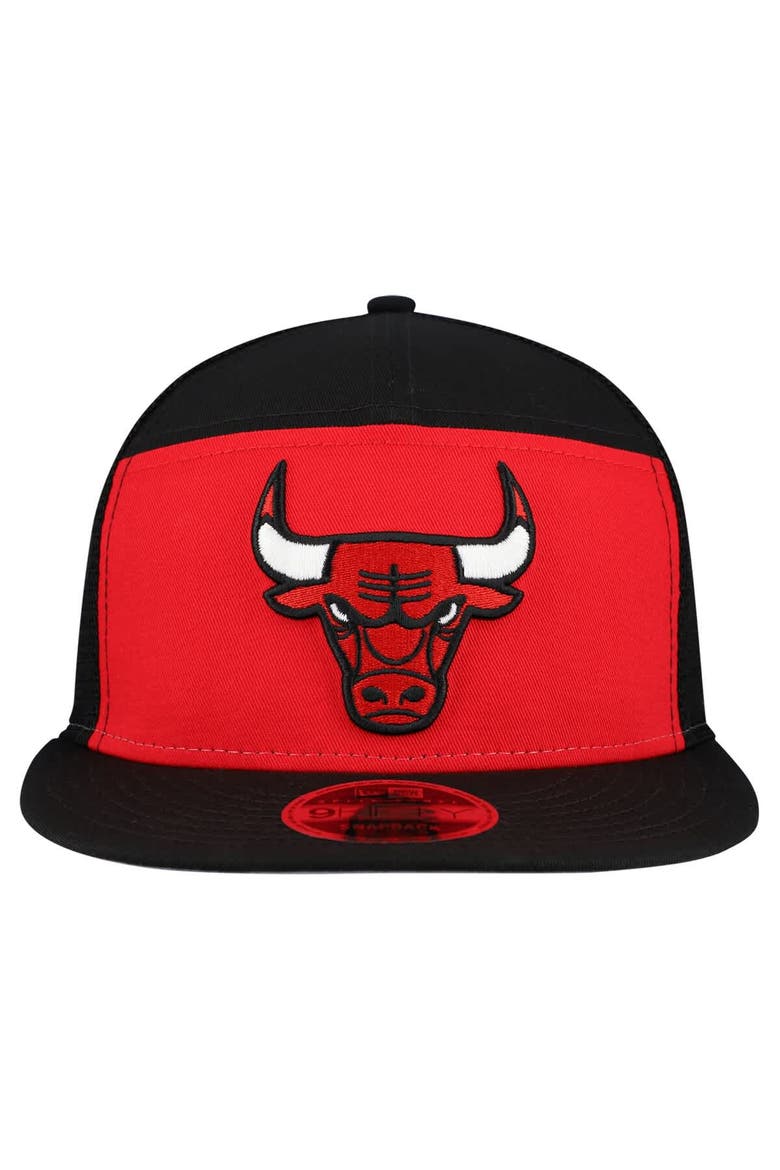 Men's New Era  Red/Black Chicago Bulls Outdoor Split Panel 9FIFTY Snapback Hat, Alternate, color, Red