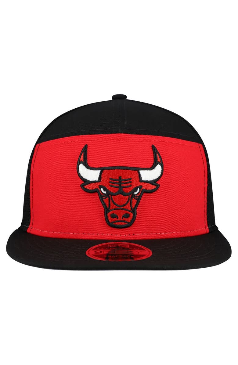 New Era Men's New Era  Red/Black Chicago Bulls Outdoor Split Panel 9FIFTY Snapback Hat, Alternate, color, Red