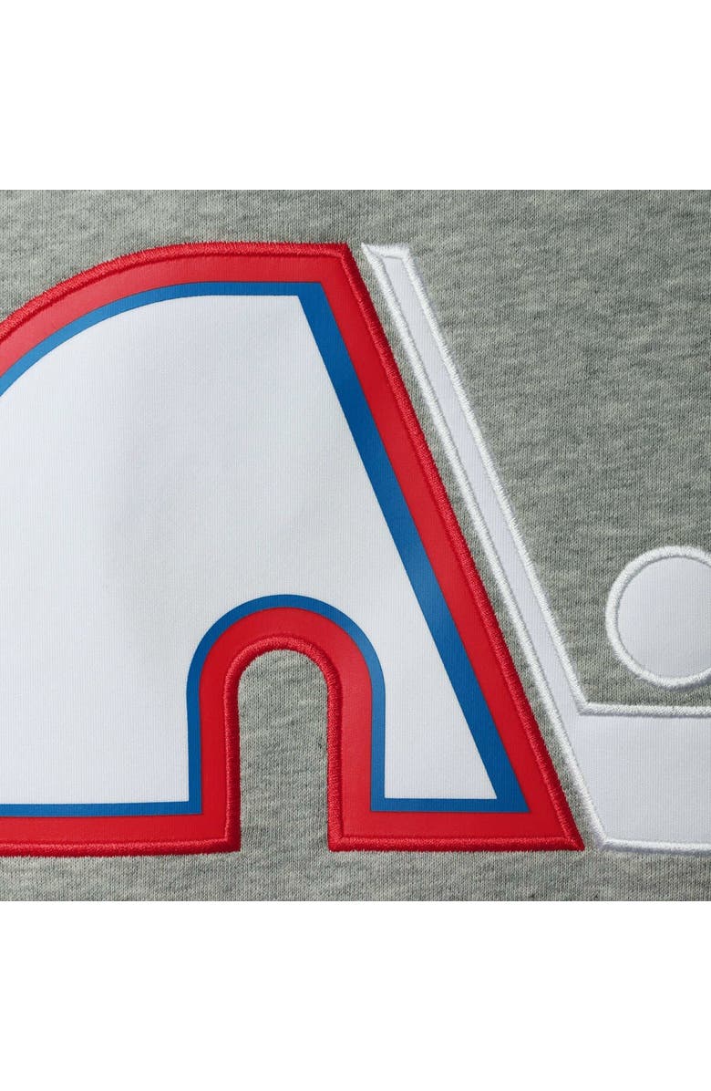 adidas Men's adidas Heathered Gray Quebec Nordiques Team Classics Vintage Pullover Sweatshirt, Alternate, color,