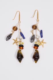 Bimba y Lola Amber Starfish And Seashell Earrings