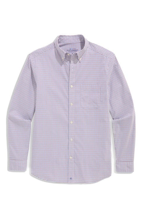 Wauwinet Performance Cotton Blend Button-Down Shirt