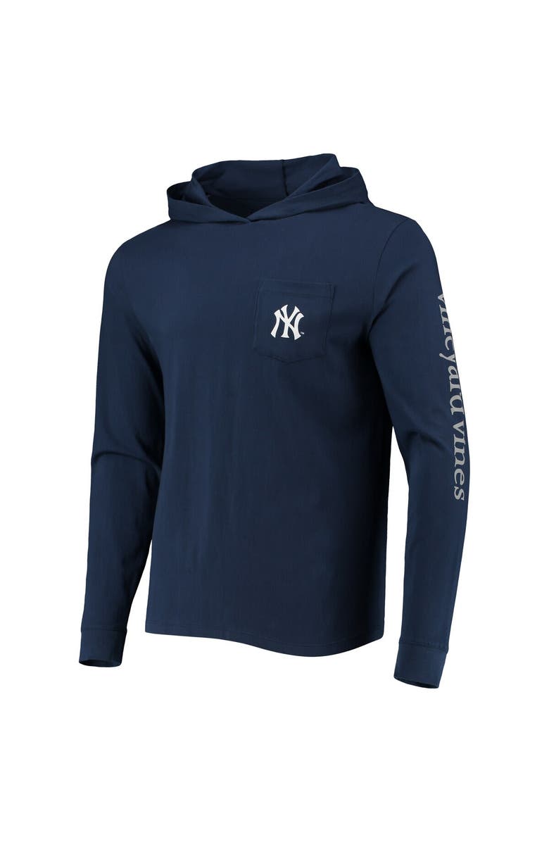 vineyard vines Men's Vineyard Vines Navy New York Yankees Long Sleeve Hoodie T-Shirt, Alternate, color, 