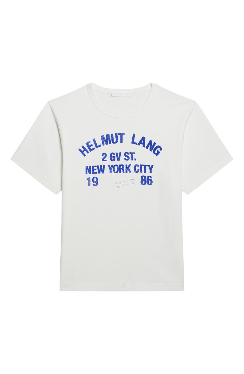 Helmut Lang Varsity Cotton Graphic T-Shirt, Alternate, color, Optic White