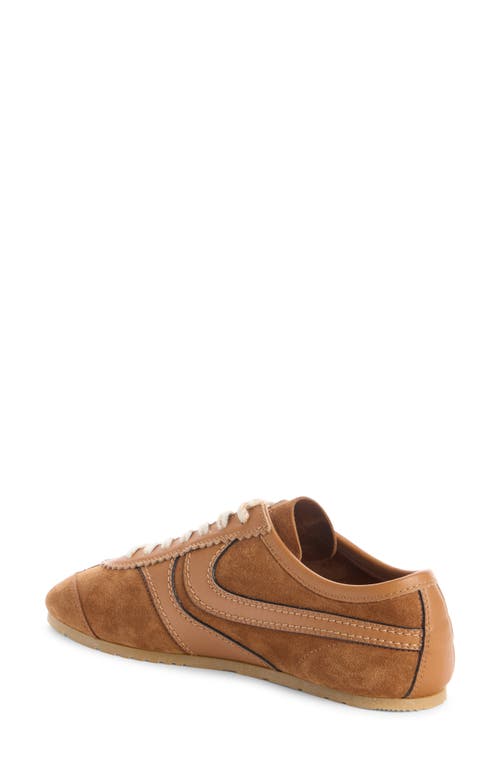 Dries Van Noten Stitched Contrast Rubber Sole Suede Panel Sneakers In Brown