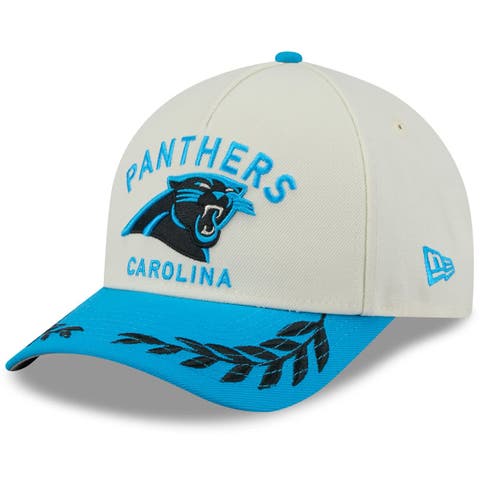 Men's New Era Cream/Blue Carolina Panthers 2025 NFL Draft 9FORTY A-Frame M-Crown Adjustable Hat