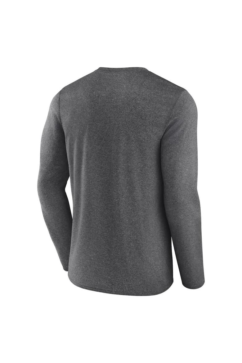 Men's Fanatics Heather Charcoal Pittsburgh Penguins Sweep Iconic Synthetic Long Sleeve T-Shirt, Alternate, color, Heather Charcoal