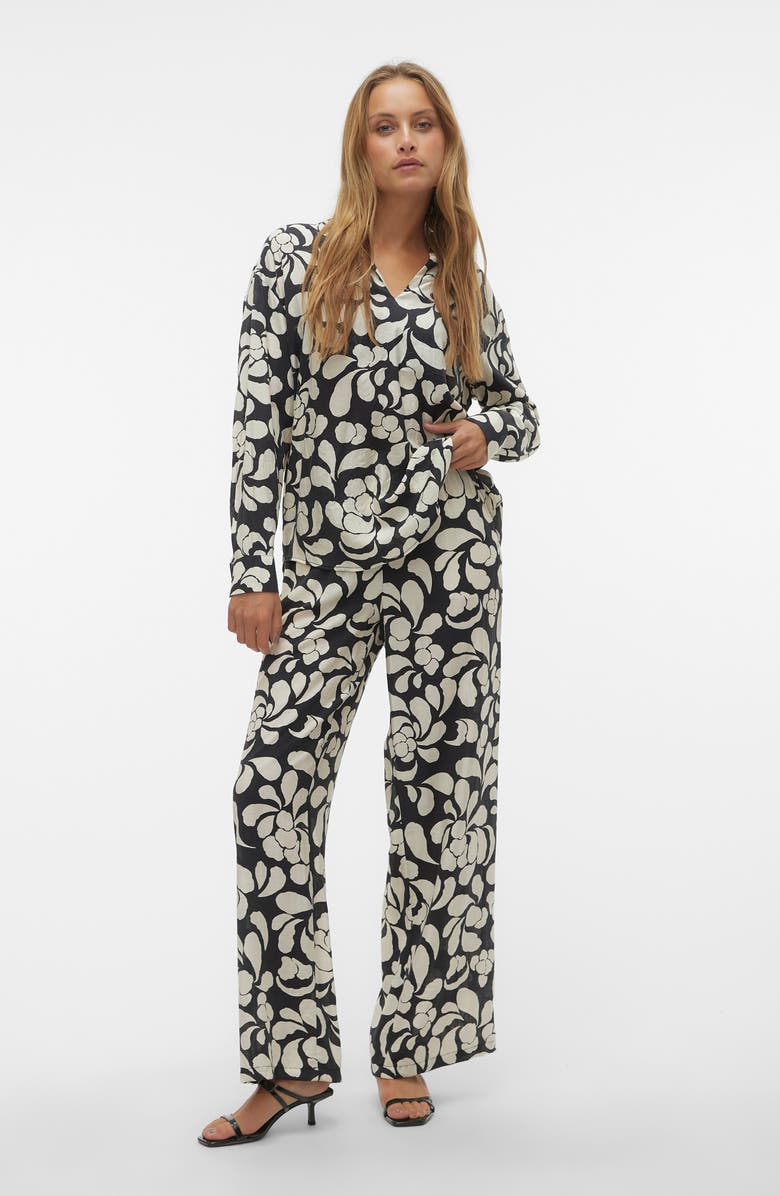 VERO MODA Gaja Print Wide Leg Pants, Alternate, color,