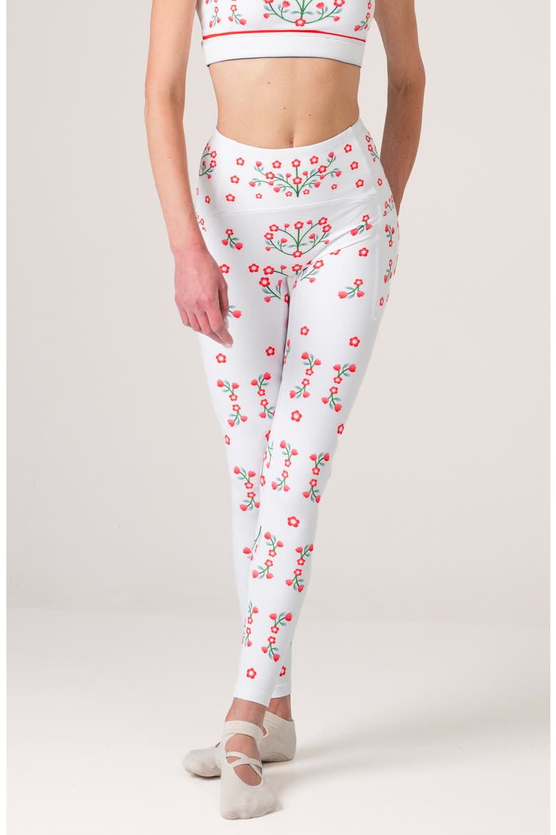 Day Garden High-Waisted Leggings, Main, color, White