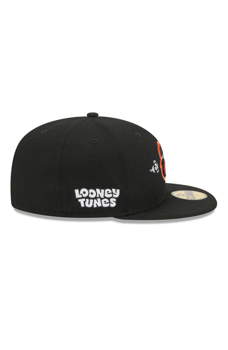 New Era Men's New Era Black Baltimore Orioles Looney Tunes Bugs Bunny 59FIFTY Fitted Hat, Alternate, color, Black