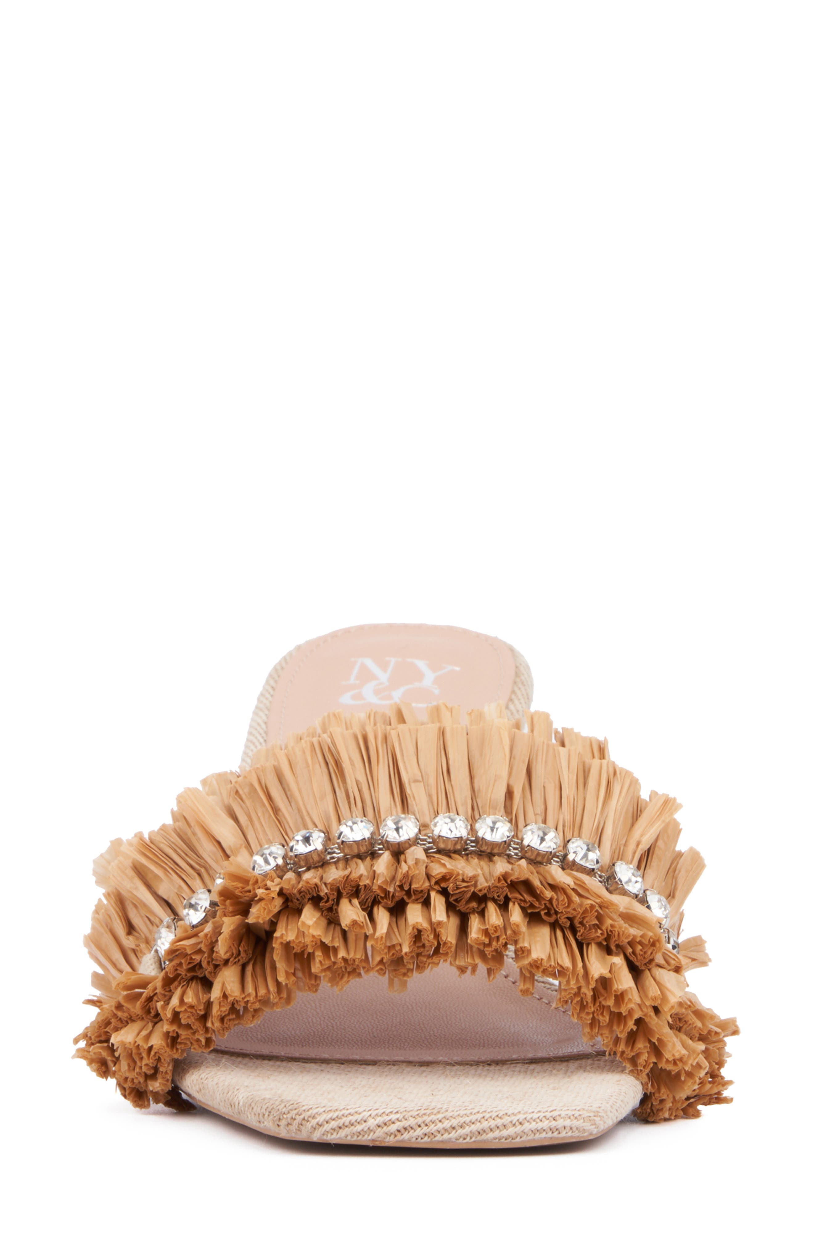 NEW YORK AND COMPANY Farah Slide Sandal, Alternate, color, Natural