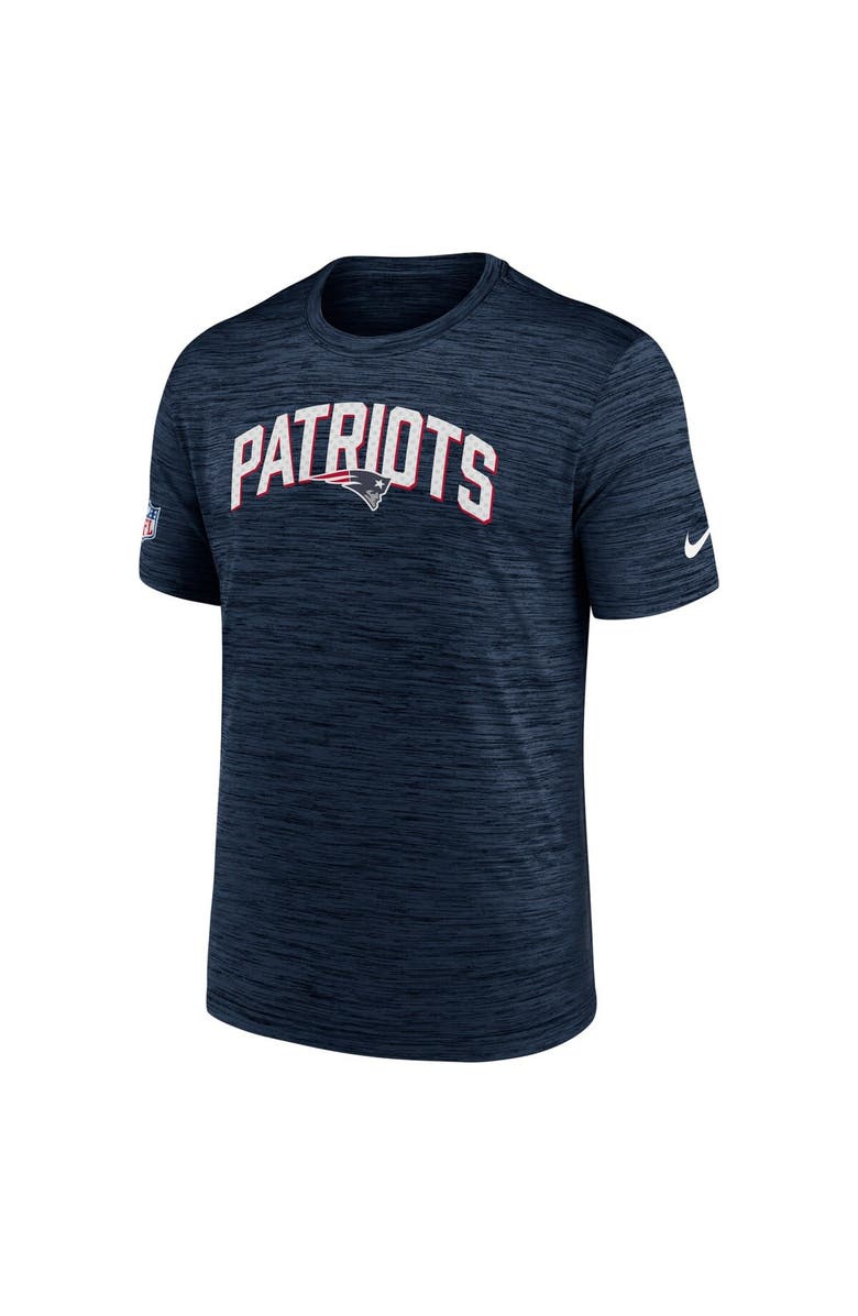 Nike Men's Nike Navy New England Patriots Sideline Velocity Athletic Stack Performance T-Shirt, Alternate, color, Navy