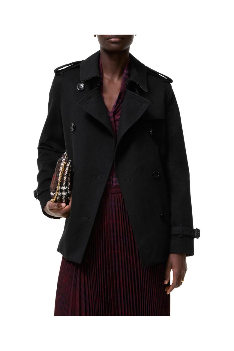 Cashmere Kensington Trench Jacket, Alternate, color, Black