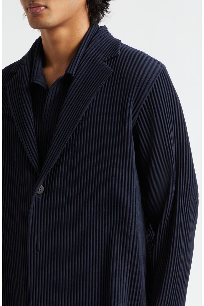Pleated Blazer, Alternate, color, NAVY