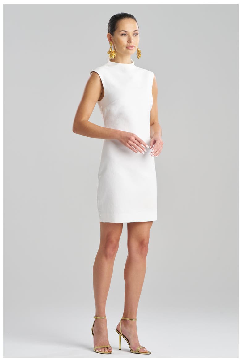 CANVAS Sheath Dress, Main, color, WHITE