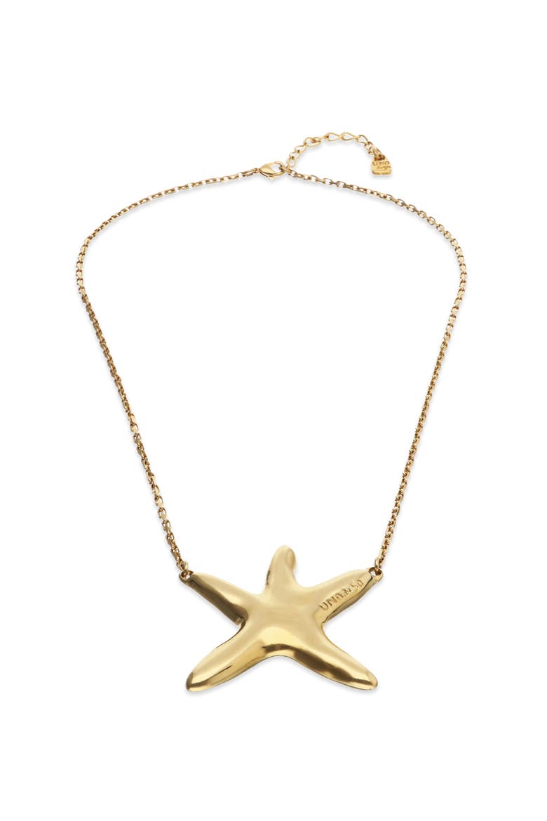 Gold-Tone Necklace with Star Pendant, Main, color, Gold