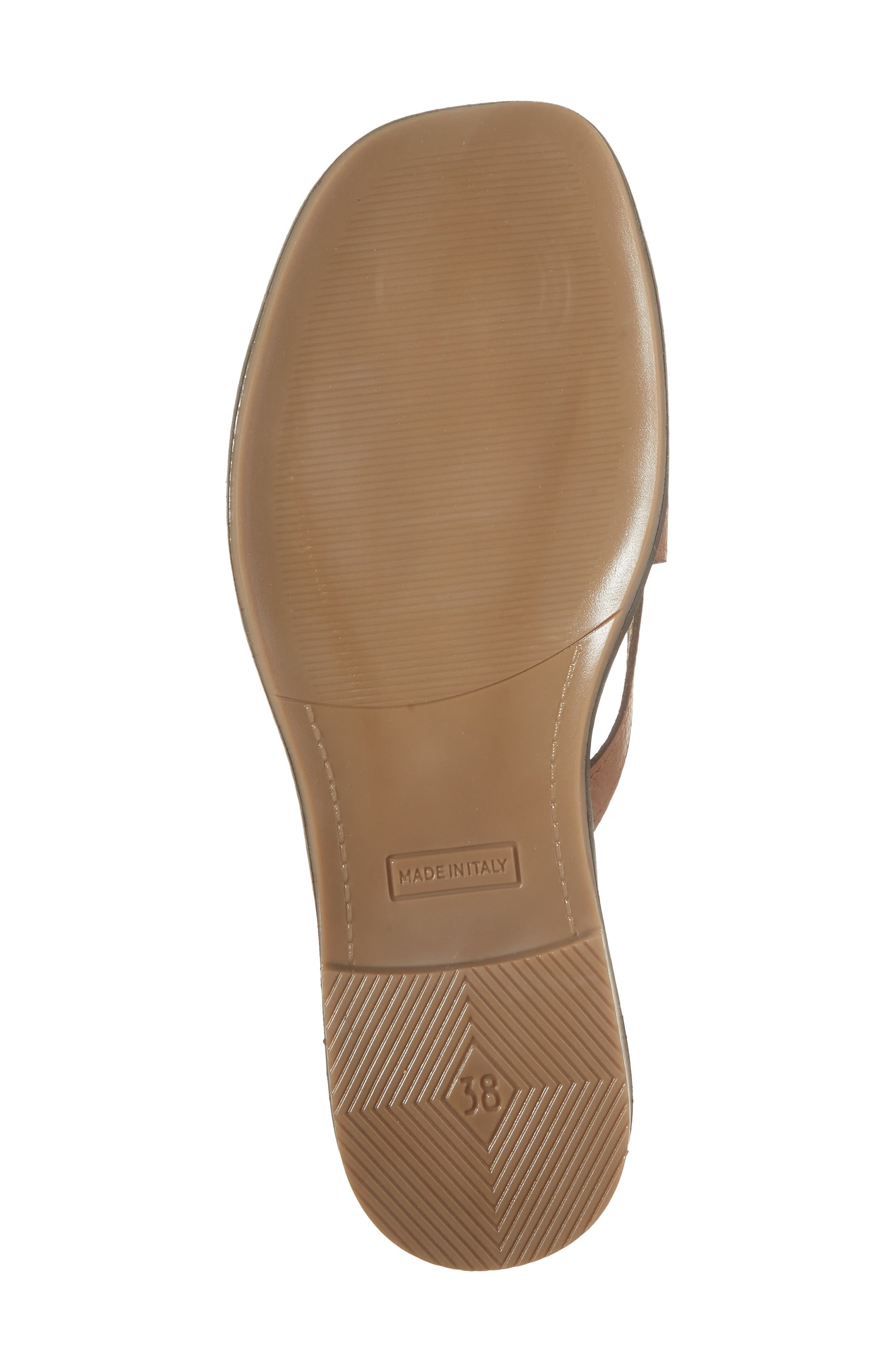 Francine Leather Slide Sandal, Alternate, color, COGNAC