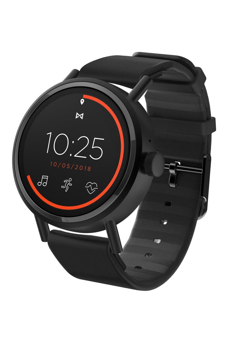Vapor 2 Silicone Strap Smart Watch, 41mm, Main, color, BLACK