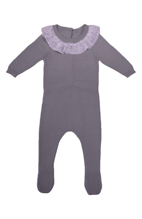 Flecked Collar Footie (Baby)