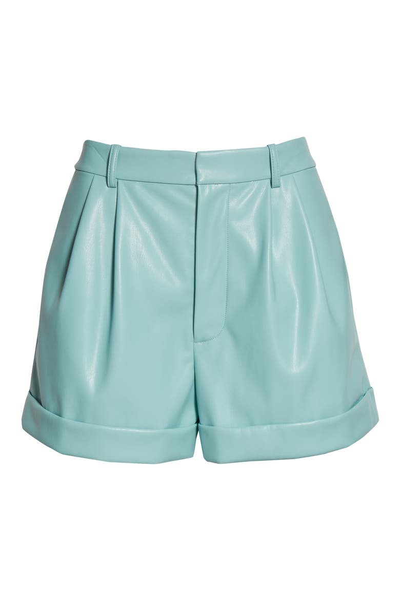 Conry Faux Leather Shorts, Alternate, color, BREEZE