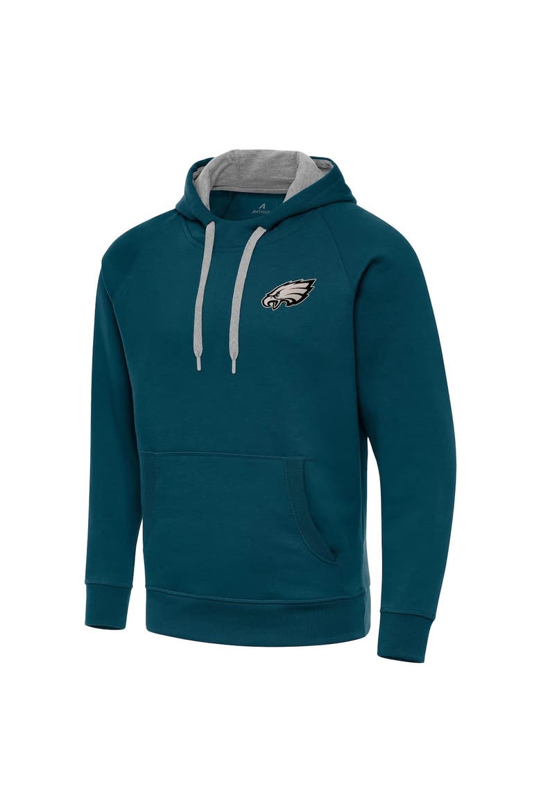 Men's Antigua Midnight Green Philadelphia Eagles Victory Pullover Hoodie, Alternate, color, Green