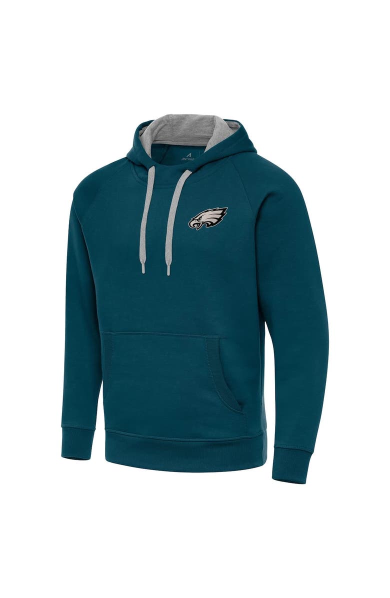 ANTIGUA Men's Antigua Midnight Green Philadelphia Eagles Victory Pullover Hoodie, Alternate, color, Green