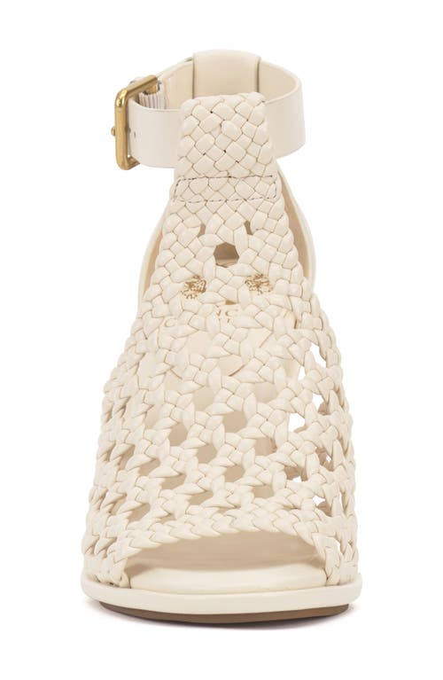 Vince Camuto Frasper Woven Ankle Strap Sandal In Creamy White