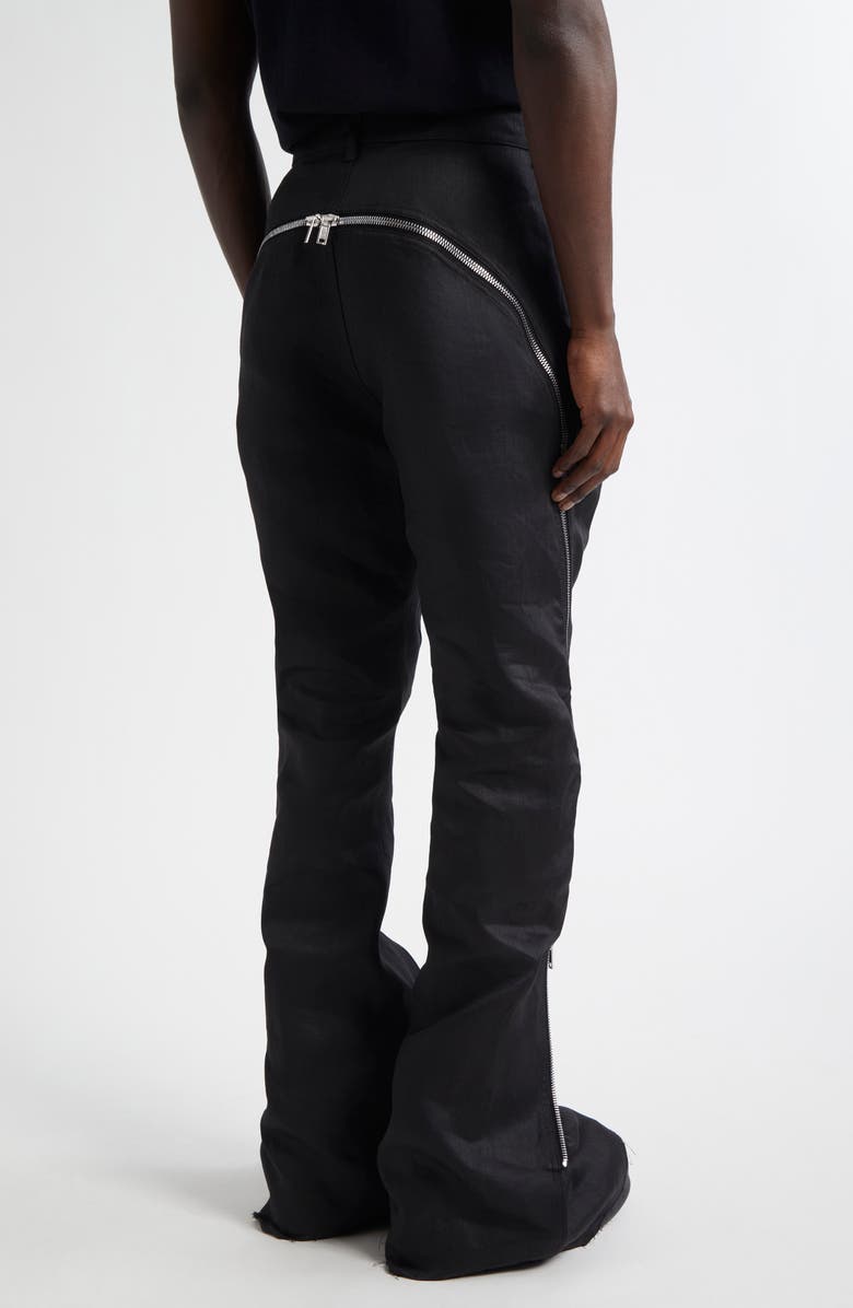 Rick Owens Bolan Banana Zip Raw Hem Jeans, Alternate, color, 