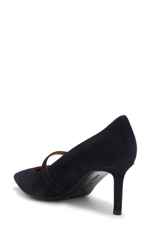 Aquatalia Marisol Pointed Toe Mary Jane Pump In Navy
