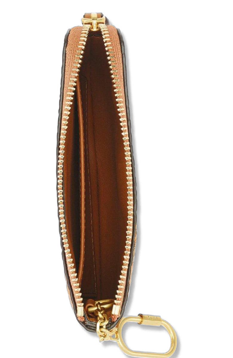 MCM Aren Card Pouch in Visetos, Alternate, color, Brown