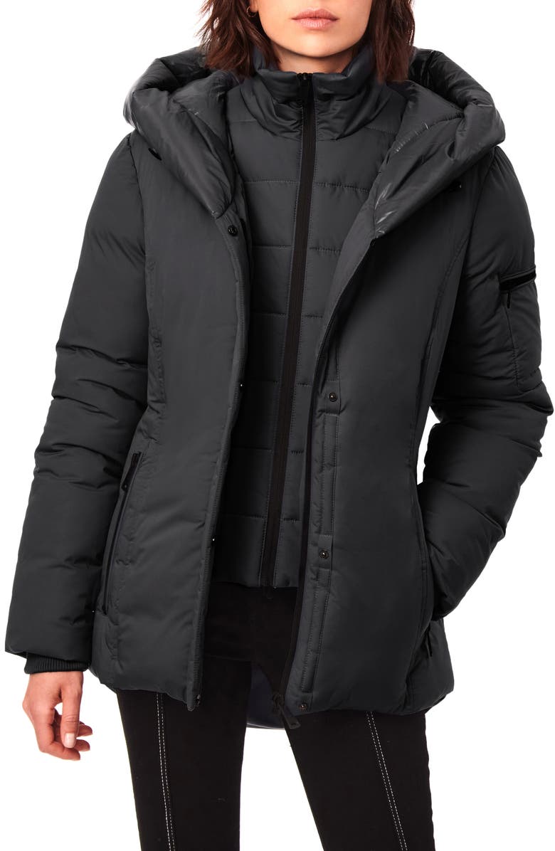 Bernardo Midtown Water Resistant Hooded Puffer Jacket, Main, color,