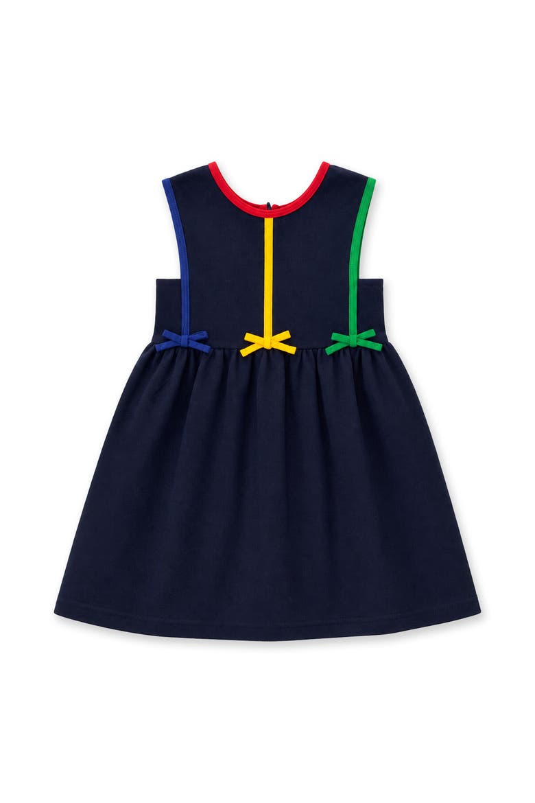 Pique Knit Jumper with Bows, Main, color, Navy/Multi