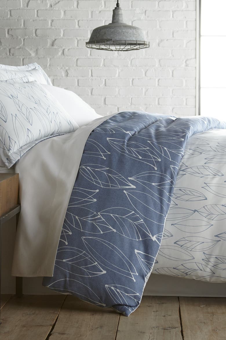Premium Collection Ultra-Soft Modern Duvet Cover Sets - Modern Foliage, Main, color, MODERN FOLIAGE BLUE