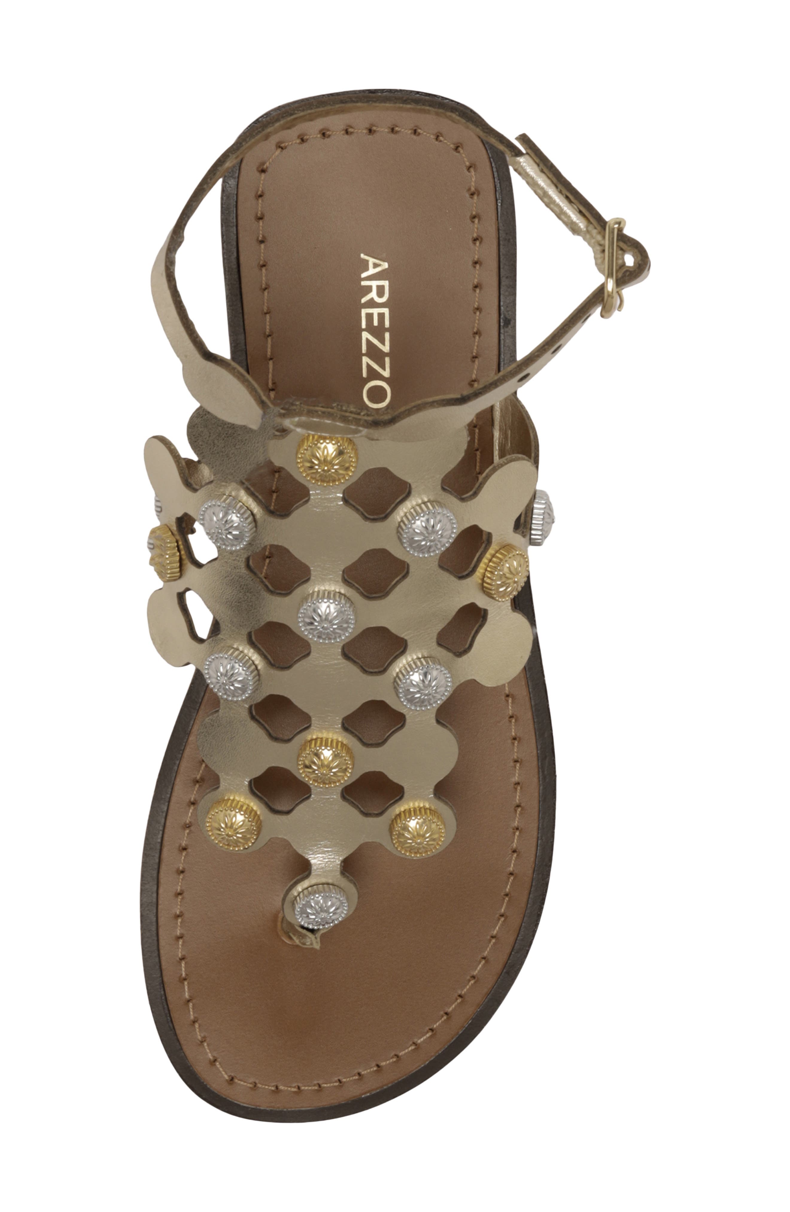 Arezzo Haven Ankle Strap Sandal, Alternate, color, Platino