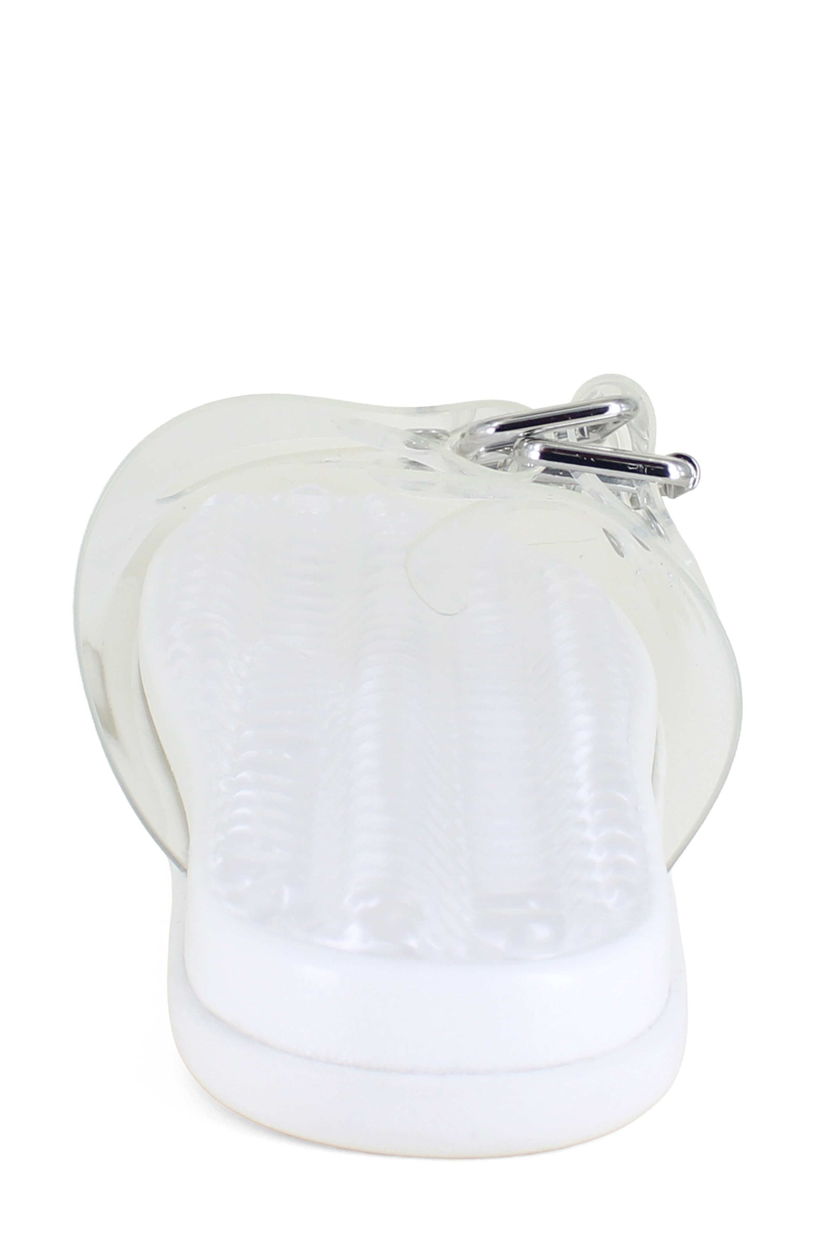 Gelly Slide Sandal, Alternate, color, CLEAR/ WHITE