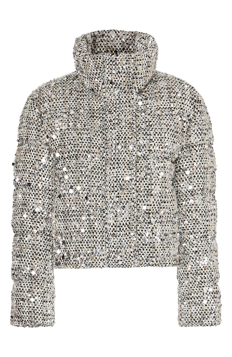 Milly Hayes Sequin Tweed Jacket, Alternate, color, Black Mult