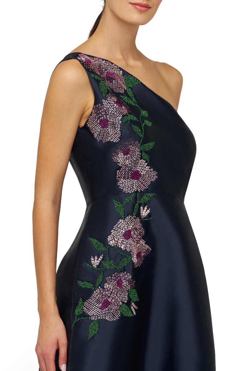 Kay Unger Giada Beaded One-Shoulder Gown, Alternate, color,